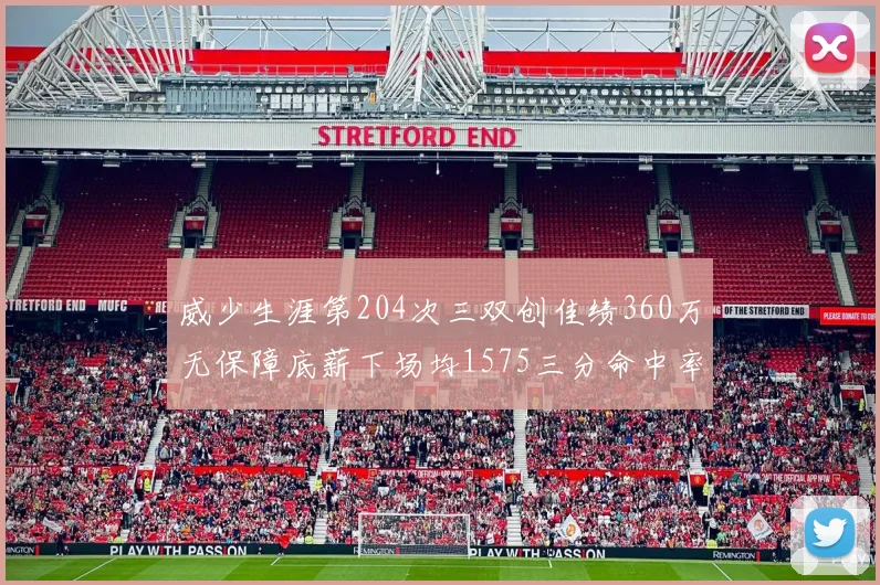 威少生涯第204次三双创佳绩360万无保障底薪下场均1575三分命中率达432